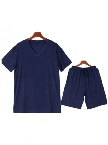 Sleep Sets Pajama Men's Pajam Modal Pajamas Modal Nightwear Sleepwear Set Short Sleeve - 15 - CK18S7NQSY2 $30.79