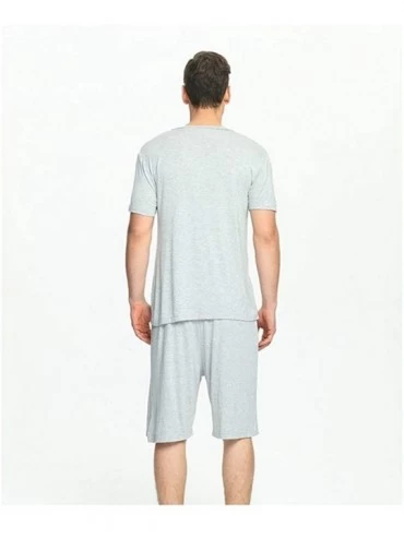 Sleep Sets Pajama Men's Pajam Modal Pajamas Modal Nightwear Sleepwear Set Short Sleeve - 15 - CK18S7NQSY2 $30.79