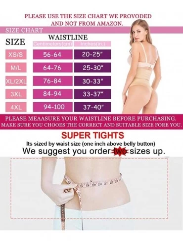 Shapewear Womens Basic High-Waist Shapewear Trainer Tummy Control Thong Panty Underwear - Nude - CO18NAW592G $15.35