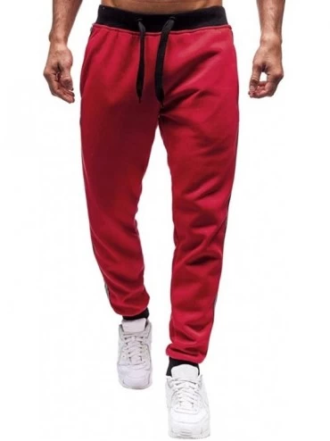 Thermal Underwear Men Fleece Jogger Pants Casual Drawstring Sweatpants Closed Bottom Soft Slacks Trousers for Gym Running Ath...