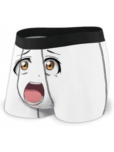 Boxer Briefs Men's Boxer Briefs Ahegao Face Printed Underwear Funny Anime Mens Boxer Shorts - Style 18 - CF1933UU3UO $45.85