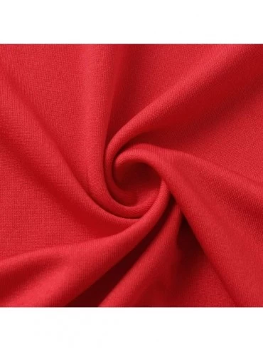 Slips Plus Size Lingerie for Women- Women Sexy Lace Lingerie V-Neck Nightdress Backless Underwear Sleepwear Pajamas - Red - C...