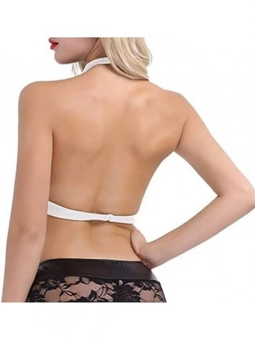 Bustiers & Corsets Women's mesh underwearLace Silk Gauze Underwear Skirt Halter Fixed Halter Strap Elastic fibers Slim Cup - ...