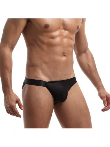 Briefs Men's Sexy Low Rise Briefs Tagless Underwear - Ak9085-black/White/Grey/Red(4-pack) - CY193GALQ8W $13.08