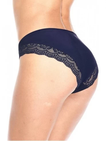 Panties Women's 4 Pack Bikini Panties Lace-Trim Hipster Briefs Underwear - 2assorted - CR196WEZMSH $13.77