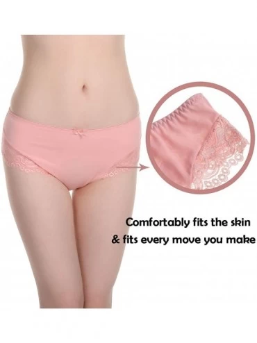 Panties Thongs for Women Sexy Lace Underwear Hipster Seamless Panties Bikini Stretch Thong Panty 5 Pack - Colorsize - CQ193TI...