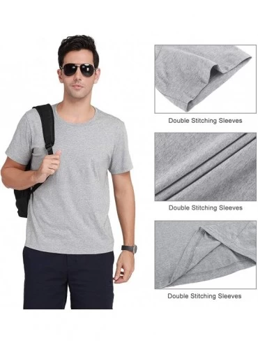Undershirts Men Quick Dry T-Shirt Short Sleeves Moisture Wicking Tees Breathable Crewneck Shirts for Running - Gray-2 Packs -...