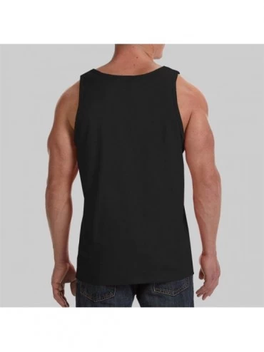 Undershirts Men's Sleeveless Undershirt Summer Sweat Shirt Beachwear - Beachballs - Black - C419CK4DO0X $15.36
