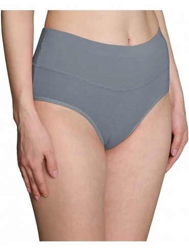 Panties Womens Cotton Underwear High Waisted Postpartum Underwear Multipack - 5 Silver - CC18Y7H3K45 $25.02