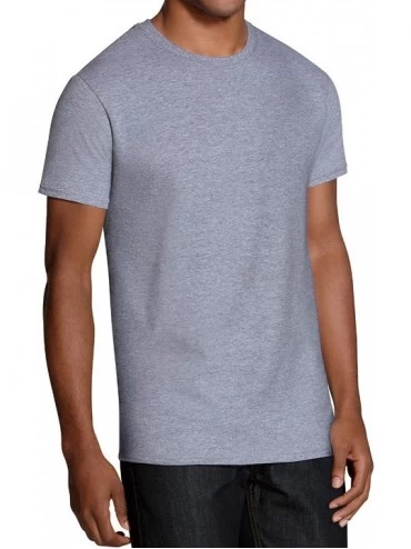 Undershirts Men's Stay Tucked Crew T-Shirt - Classic Fit - Black/Grey - 5 Pack - C018CCD2N89 $14.83
