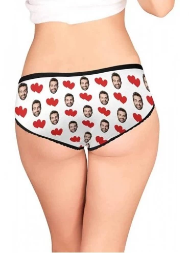 Panties Custom Funny Face Love Heart Women's Brief Panty Printed with Photo for Wife Girlfriend Birthday(XS-XXL) - Multi 05 -...