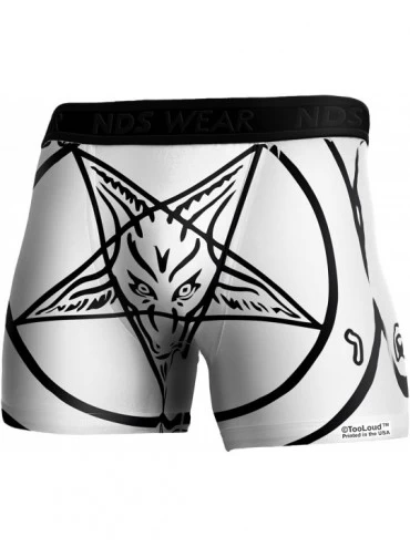 Boxer Briefs Official Sigil of Baphomet Boxer Brief Dual Sided All Over Print - White - CK12E2TWHKR $32.77