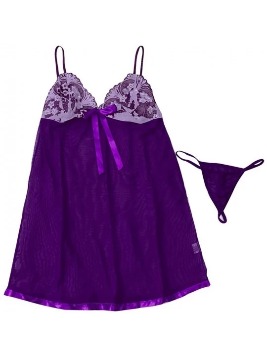 Garters & Garter Belts Lace Chemise Lingerie for Women- Women Lace Sexy Lingerie Underpants Nightdress Dress Pajamas Underwea...