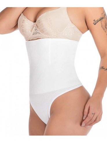 Shapewear Women Waist Cincher Girdle Tummy Control Thong Panty Slimmer Body Shaper - White - CK18RTGIG3H $29.91