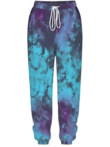 Bottoms Womens Lounge Tie-Dye Hip Hop Style Floral Printed Loose Harem Pants - As5 - CH19E72ALXR $58.91