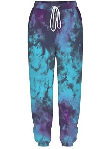 Bottoms Womens Lounge Tie-Dye Hip Hop Style Floral Printed Loose Harem Pants - As5 - CH19E72ALXR $51.28