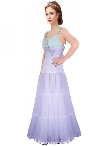 Slips Women's Floor Length Wedding Petticoat Long Underskirt for Formal Dress S-3XL - White - C112N23LZQ4 $16.43