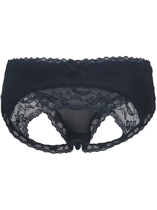 Panties Sexy Midnight Bow-Tie Panty - Black2 - C512ITB67GT $10.10