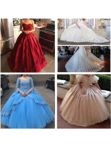 Slips Bridal Dress Gown Half Slip 6 Hoop Petticoats Wedding Crinoline Underskirt - 6 Hoop-yellow - C018RYL0A9T $21.73