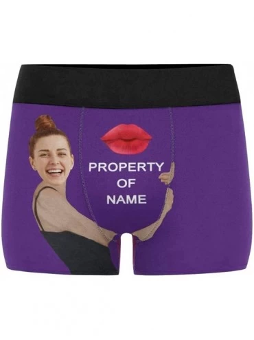 Briefs Custom Face Boxers Red Lip Property of Name Watermelon Red Personalized Face Briefs Underwear for Men - Multi 4 - C818...