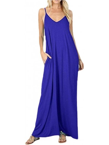 Nightgowns & Sleepshirts Womens Casual Loose Summer Dresses Beach Plus Size Plain Night Sleep Dress - 2 - C519DYWQT9O $66.85