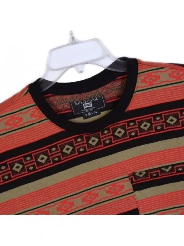 Undershirts 2 Pack Men's Graphic Casual Short Sleeve Pocket T-Shirt - Orange / Black - CI18W9K9XY7 $14.69