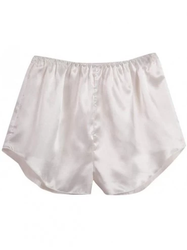 Sets Pajamas for Womens Sexy Lingerie Satin Sleepwear Shorts Nightwear Loose Trousers Pajama Pant - White - CE190MEYROT $16.89