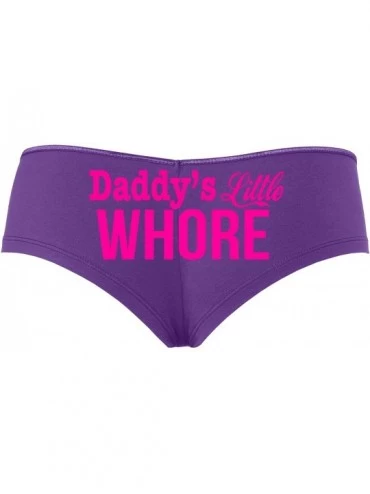 Panties Daddy's Little Whore Fun Flirty Purple boy Short Panties DDLG - Hot Pink - CT18SSS45W3 $27.60