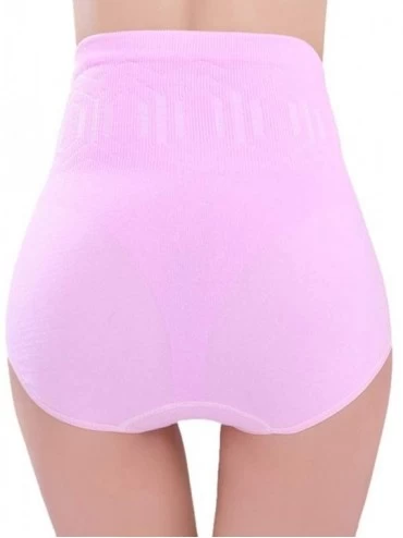 Shapewear Sexy Womens High Waist Seamless Briefs Tummy Control Body Shaper Briefs Slimming Pants - Pink-d - CB194G0K4IN $11.47