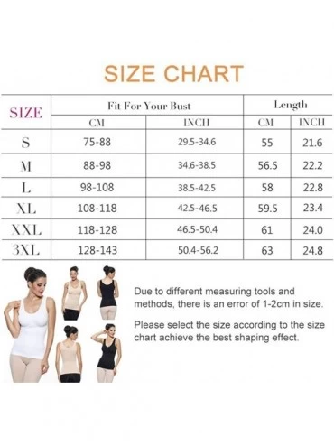 Shapewear Women's Cami Shaper Tank Top with Built in Bra Removable 2 Packs - Black-khaki - CP18GMRQDS2 $28.24