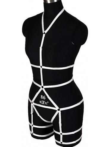 Garters & Garter Belts Full Body Harness Bra Women's Lingerie cage Set Punk Garter Belt Festival Rave Plus Size Chest Strap -...