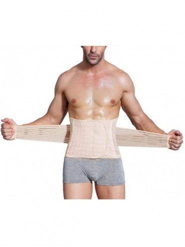 Shapewear Men's Girdle Waist Band Control Beer Belly Slimming Body Shaper Waist Trainer Trimmer Belt(Nude-Tag 2XL) - Nude - C...