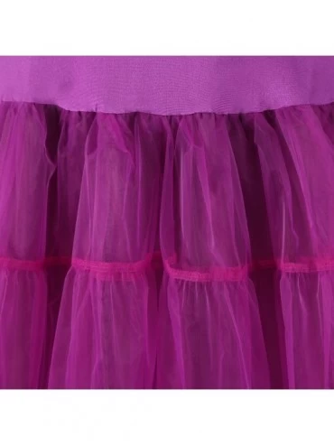 Slips Women's Vintage 50s Rockabilly Petticoat Tutu Skirt 25" Length Crinoline Underskirt(FBA) - Sky Blue - CT17YXDRW3Y $16.54