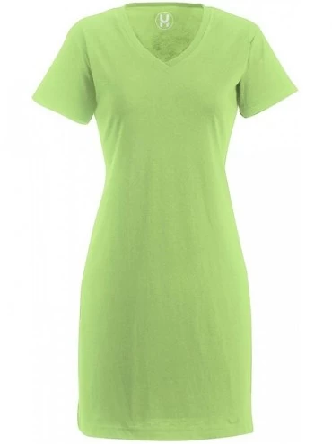 Nightgowns & Sleepshirts Distressed Transgender Flag - LGBT Support Ladies Dress - Light Green - Back Print - CM18XI56CD6 $22.98