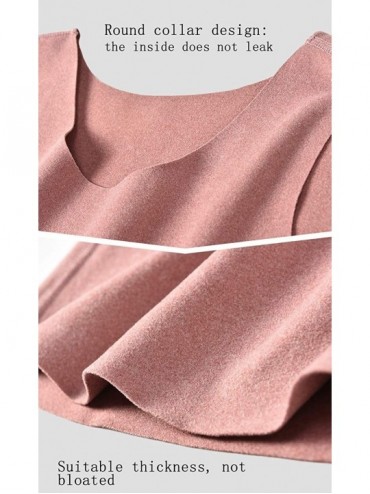 Thermal Underwear Women's Heated Thermal Vest Underwear Sleeveless Tank Top Vest T-Shirt - Nude Pink - CV194GQTLE6 $33.21