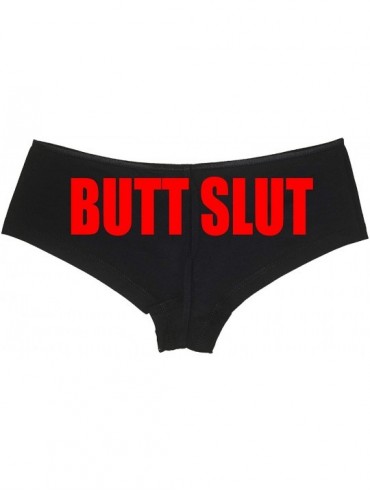 Panties Butt Slut Boyshort Underwear Sexy Flirty Panties Rude Panties - Red - C818LQS8O7R $31.45