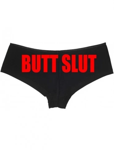 Panties Butt Slut Boyshort Underwear Sexy Flirty Panties Rude Panties - Red - C818LQS8O7R $12.87