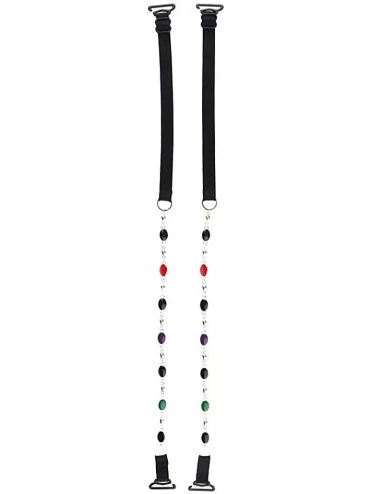 Accessories 39cm Thicken Bra Strap Replacement Nonslip Seamless Shoulder Strap W/Pearls - Silver Colorful - CC1982CQ98H $12.89