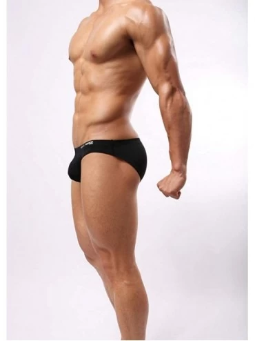 Briefs Sexy Men's Underwear Low Waist Bikini Briefs - 3p-black - CJ193OL6LA2 $19.77