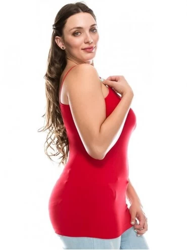 Camisoles & Tanks Plus Size The Excellent Camisole (1XL-3XL) -Made in USA - Red - CJ18EYG0YAL $11.94
