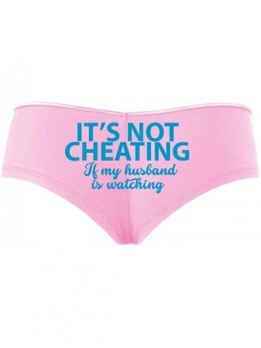 Panties Its Not Cheating If My Husband Watches Baby Pink Panties - Sky Blue - CF195GNT607 $18.79