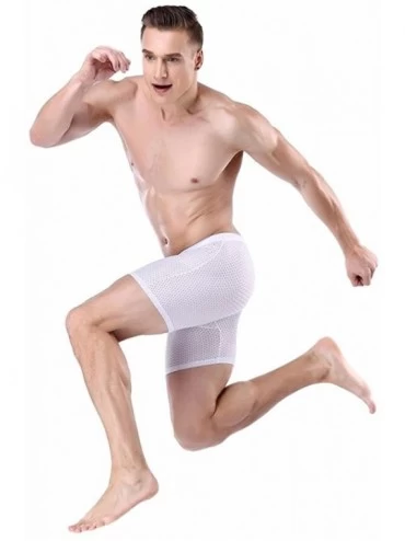 Boxer Briefs Men's Underwears Plus Size Boxer Briefs Shorts Underpants Knickers Trunks - White - C8180NE4Y70 $8.59