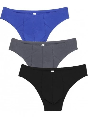 Briefs Men's Underwears Ice Silk Low Rise Sexy Bikinis and Briefs 3 Pack - 6569-mix - CS188DZ5W8Q $27.81