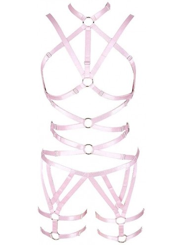 Garters & Garter Belts Women's Body Harness Bra Set Strap Bra Hollow Punk Gothic Carnival Plus Size Clothing Accessories - Pi...