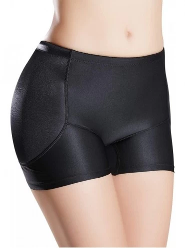 Shapewear Women's Padded Seamless Shapewear Panties Hip Enhancer Underwear Shaper Shorts - Black - CH18LG6ZXQQ $21.70