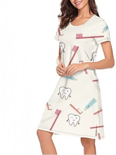 Nightgowns & Sleepshirts Women's Sleepwear Tops Chemise Nightgown Lingerie Girl Pajamas Beach Skirt Vest - White-93 - CF197HM...