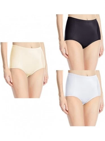 Panties Women's Smoothing Comfort Brief Panty 13261 - Ivory/Midnight Black/Star White - CM12N30SGIF $26.90