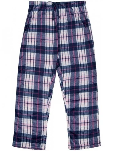 Bottoms Women's Super Cozy Fleece Pajama Bottom Lounge Pants (S - 4XL) - Blue-pink - C2186DTD89K $33.09
