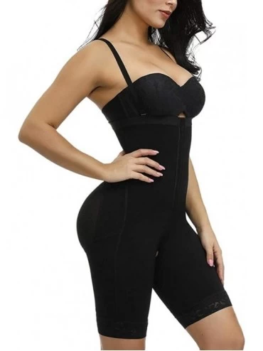 Shapewear Womens Invisible Slimming Bodysuit Girdles Thigh Shaping Butt-Lifting Hooks Buckle Rompers - Black - C418A53CRG3 $3...
