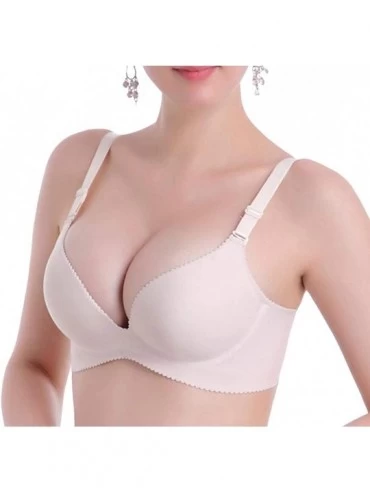 Bras Womens Comfy Demi No Underwire Push Up Plus Size Breathable Bra Underwear - As Picture - C918IG4Y3C7 $20.50